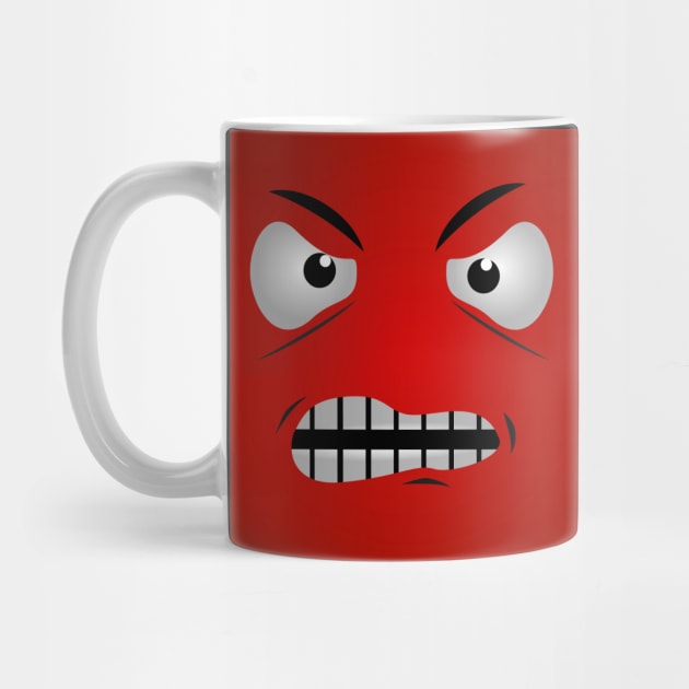 Cute Cartoon Face Emoji Angry Expression by Bestaneur